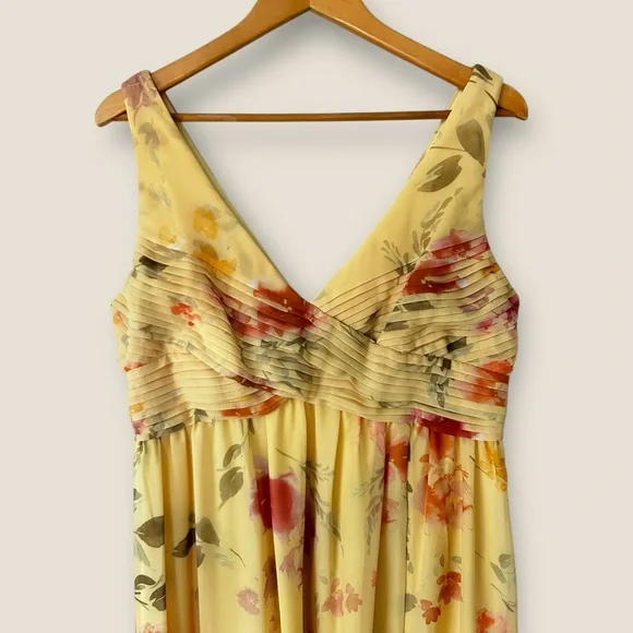 Birdy Grey Laurie Empire Maxi Dress Pale Yellow Rococo Floral - Picture 6 of 13